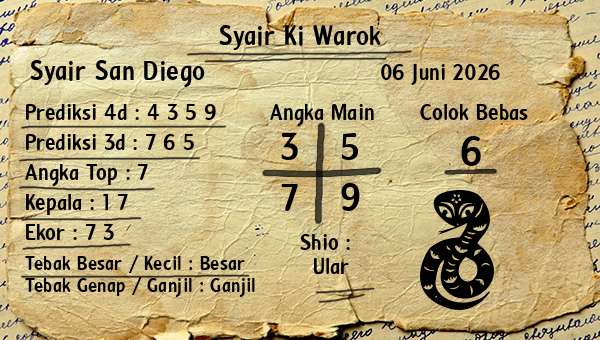 Syair Ki Warok - Syair San Diego