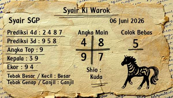 Syair Ki Warok - Syair SGP