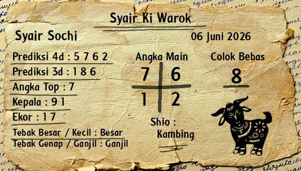 Syair Ki Warok - Syair Sochi