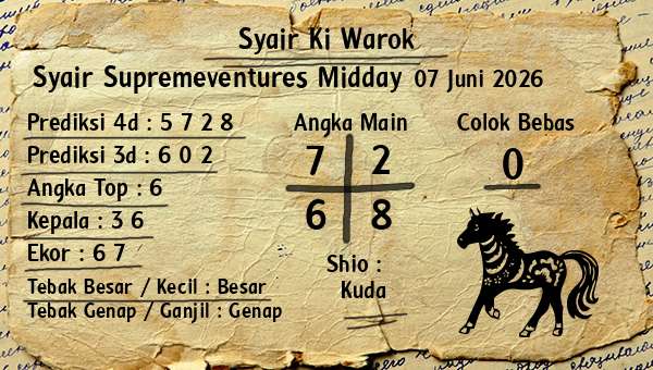 Syair Ki Warok - Syair Supremeventures Midday