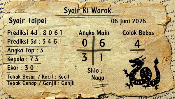 Syair Ki Warok - Syair Taipei