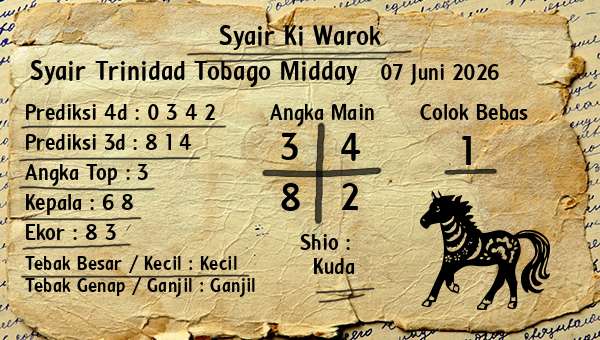 Syair Ki Warok - Syair Trinidad Tobago Midday