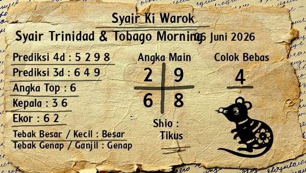 Syair Ki Warok - Syair Trinidad & Tobago Morning