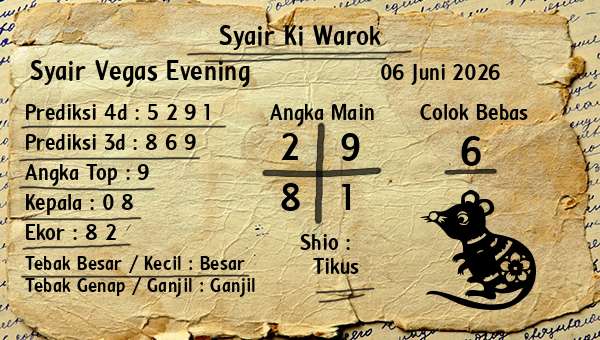 Syair Ki Warok - Syair Vegas Evening