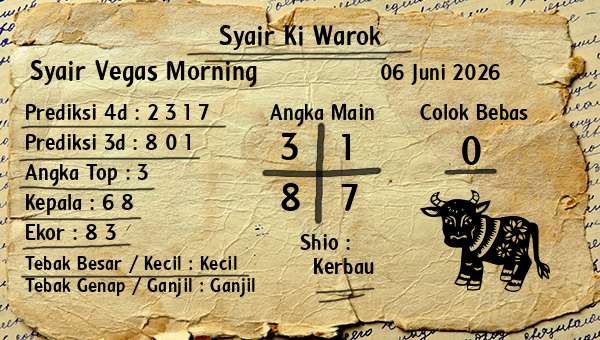 Syair Ki Warok - Syair Vegas Morning