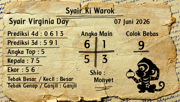 Syair Ki Warok - Syair Virginia Day