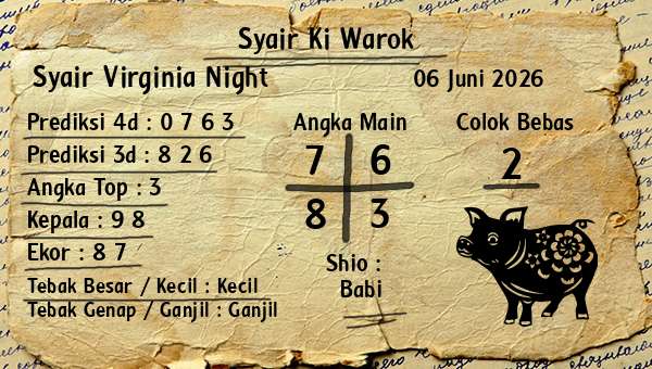 Syair Ki Warok - Syair Virginia Night