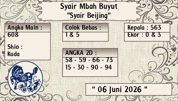 Syair Mbah Buyut - Syair Beijing
