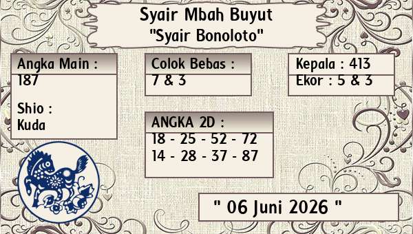 Syair Mbah Buyut - Syair Bonoloto