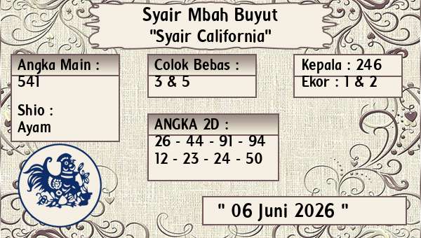 Syair Mbah Buyut - Syair California