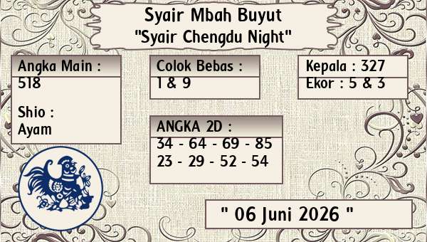 Syair Mbah Buyut - Syair Chengdu Night