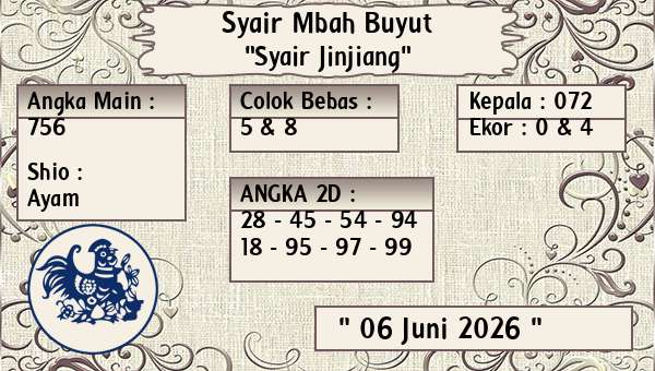 Syair Mbah Buyut - Syair Jinjiang