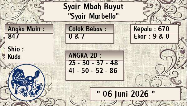 Syair Mbah Buyut - Syair Marbella