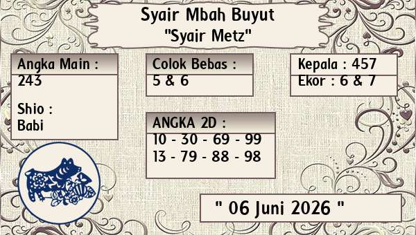 Syair Mbah Buyut - Syair Metz