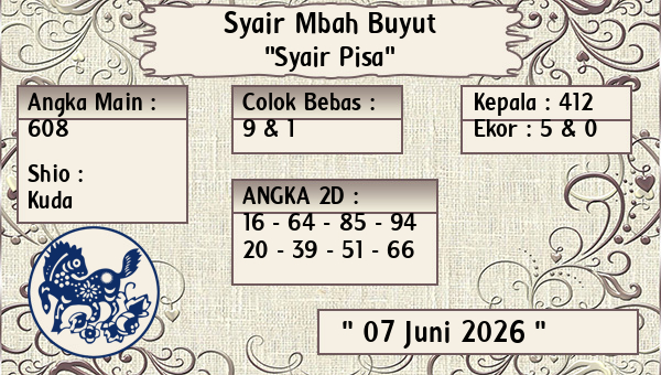 Syair Mbah Buyut - Syair Pisa