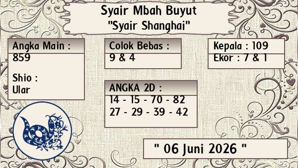 Syair Mbah Buyut - Syair Shanghai