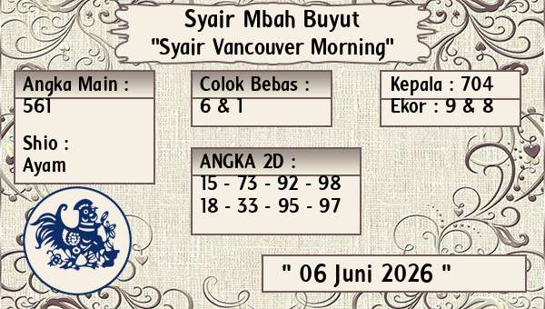 Syair Mbah Buyut - Syair Vancouver Morning