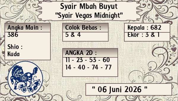 Syair Mbah Buyut - Syair Vegas Midnight