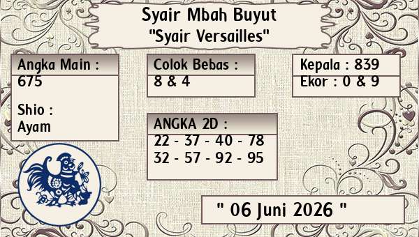 Syair Mbah Buyut - Syair Versailles