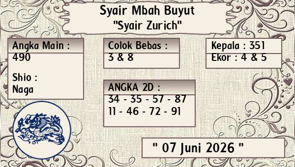 Syair Mbah Buyut - Syair Zurich