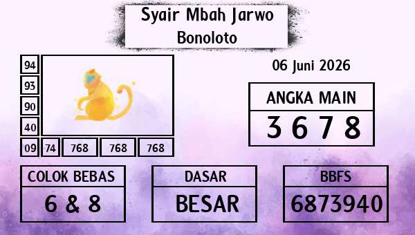 Syair Mbah Jarwo - Bonoloto