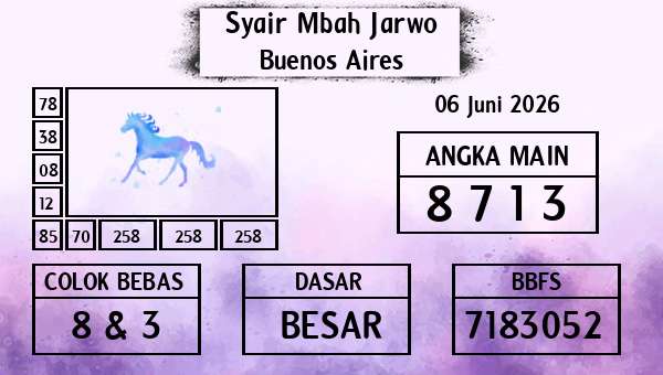 Syair Mbah Jarwo - Buenos Aires