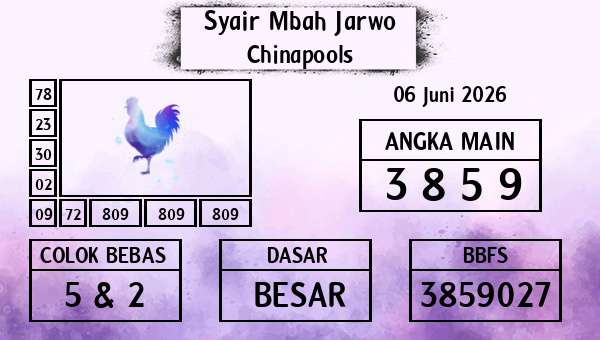 Syair Mbah Jarwo - Chinapools