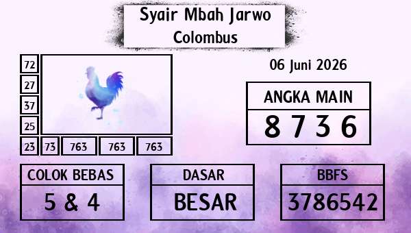 Syair Mbah Jarwo - Colombus