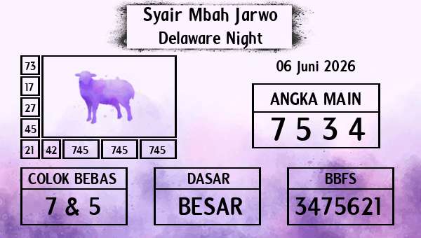 Syair Mbah Jarwo - Delaware Night