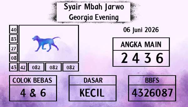 Syair Mbah Jarwo - Georgia Evening
