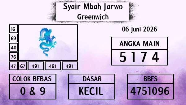 Syair Mbah Jarwo - Greenwich