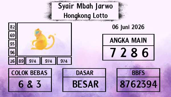 Syair Mbah Jarwo - Hongkong Lotto
