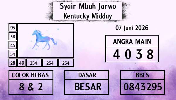 Syair Mbah Jarwo - Kentucky Midday