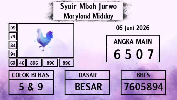 Syair Mbah Jarwo - Maryland Midday