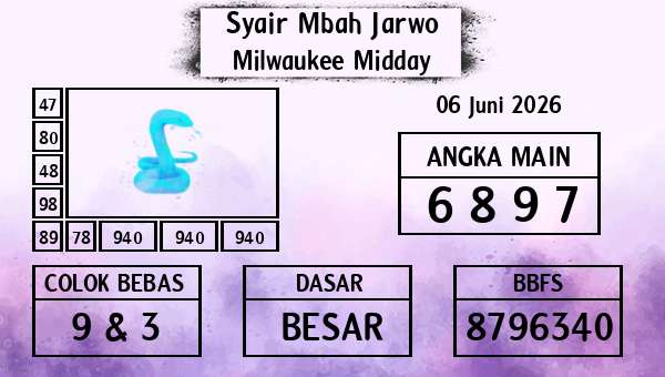 Syair Mbah Jarwo - Milwaukee Midday