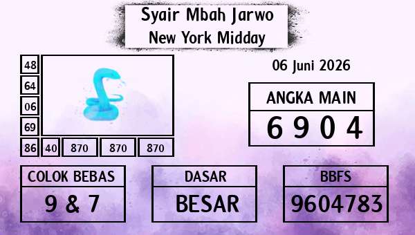 Syair Mbah Jarwo - New York Midday