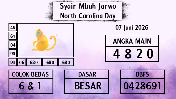 Syair Mbah Jarwo - North Carolina Day