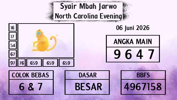 Syair Mbah Jarwo - North Carolina Evening