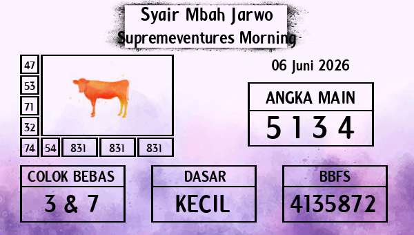 Syair Mbah Jarwo - Supremeventures Morning