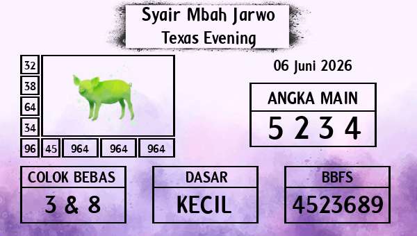 Syair Mbah Jarwo - Texas Evening