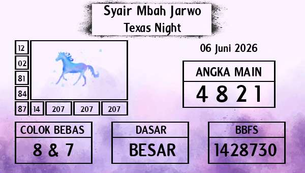 Syair Mbah Jarwo - Texas Night