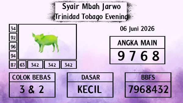 Syair Mbah Jarwo - Trinidad Tobago Evening
