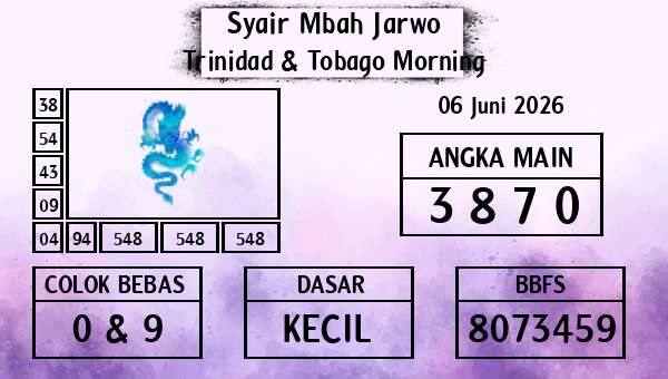 Syair Mbah Jarwo - Trinidad & Tobago Morning