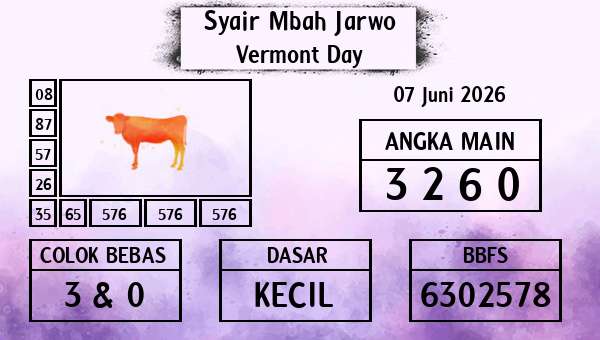 Syair Mbah Jarwo - Vermont Day