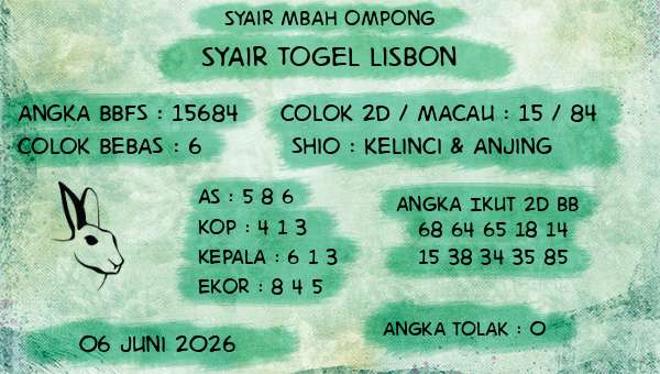 Syair Mbah Ompong - Syair Togel Lisbon