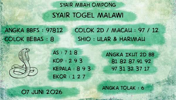 Syair Mbah Ompong - Syair Togel Malawi