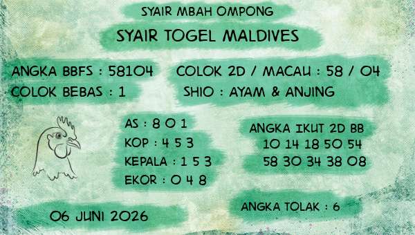 Syair Mbah Ompong - Syair Togel Maldives