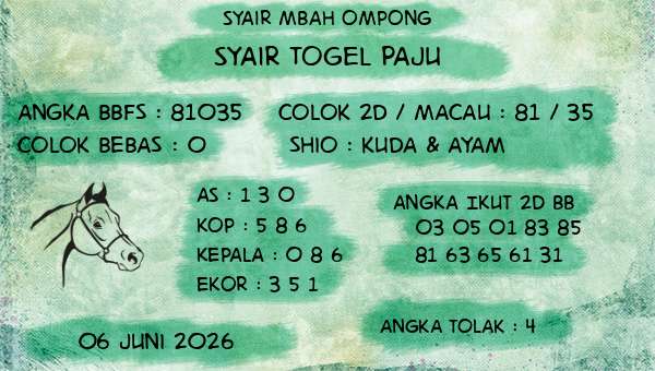 Syair Mbah Ompong - Syair Togel Paju