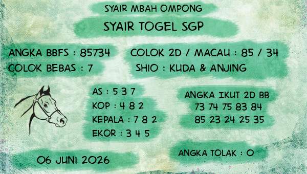 Syair Mbah Ompong - Syair Togel SGP