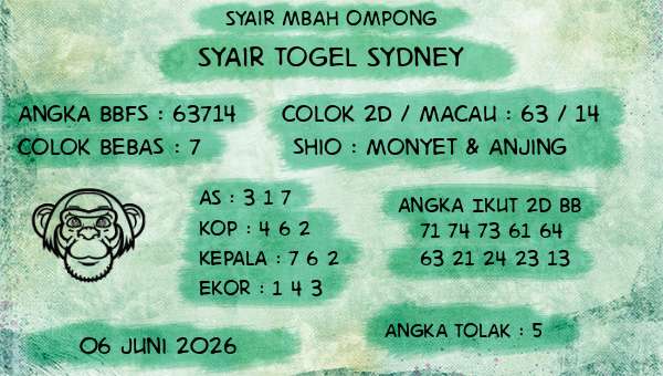 Syair Mbah Ompong - Syair Togel Sydney